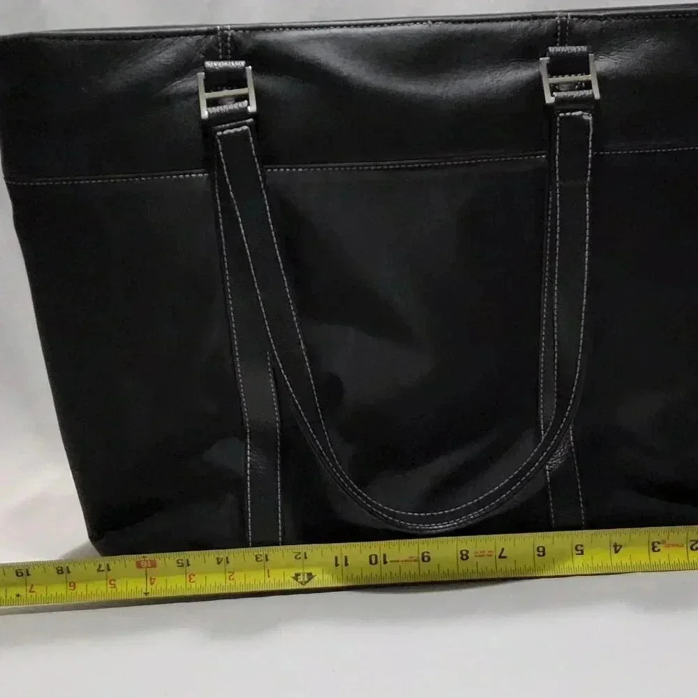 Mobile Edge Ultra Tech Laptop Bag Leather Trim Business Computer Women's Black